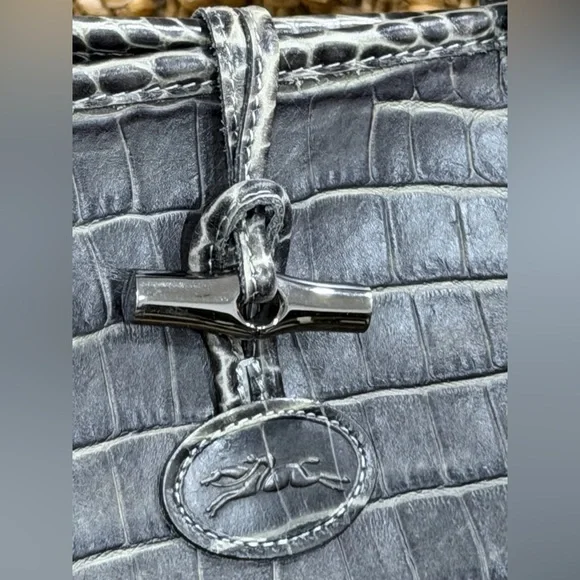 Longchamp Roseau Tote Crocodile-Embossed Leather - Picture 9 of 11